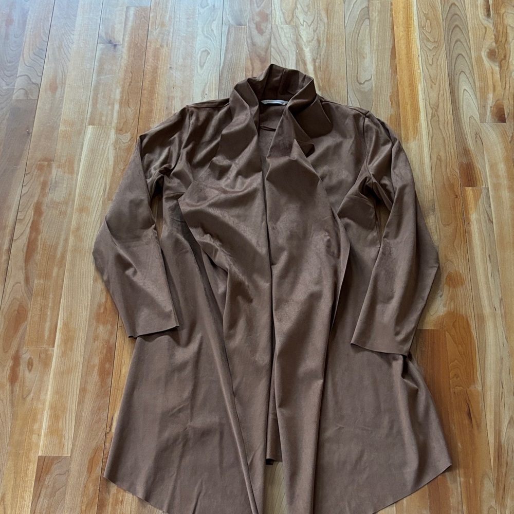 Soft Surroundings Chocolate Faux Suede Jacket
